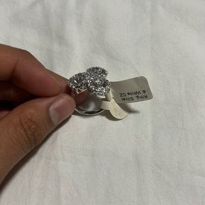 Silver and White Ring CZ Size 6 Model 2 For Women
